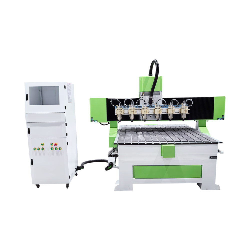 鲁雕1313一拖六三轴丝杠雕刻机全自动数控CNC木工雕刻机器 鲁雕1313一拖六三轴丝杠雕刻机全自动数控CNC木工雕刻机器